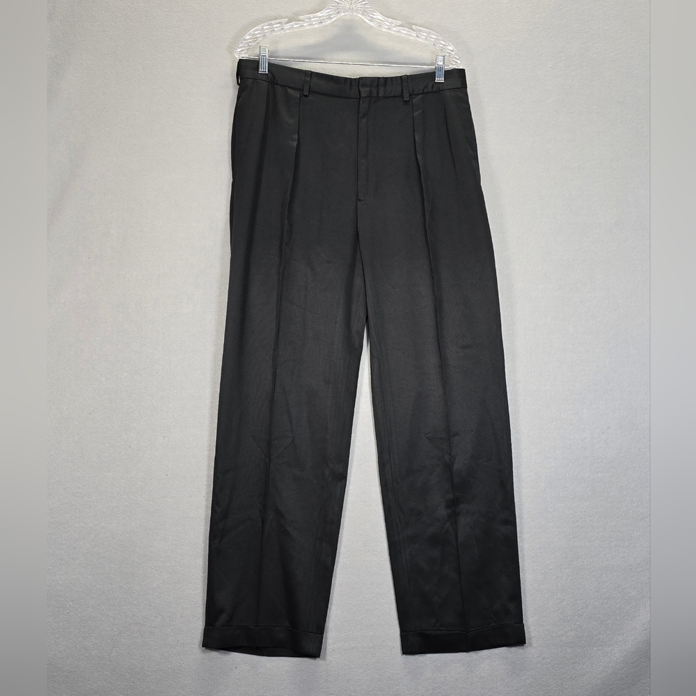 Polo Ralph Lauren Chino Pants Men's 34x32 (29) Black Plated ,Front Straight